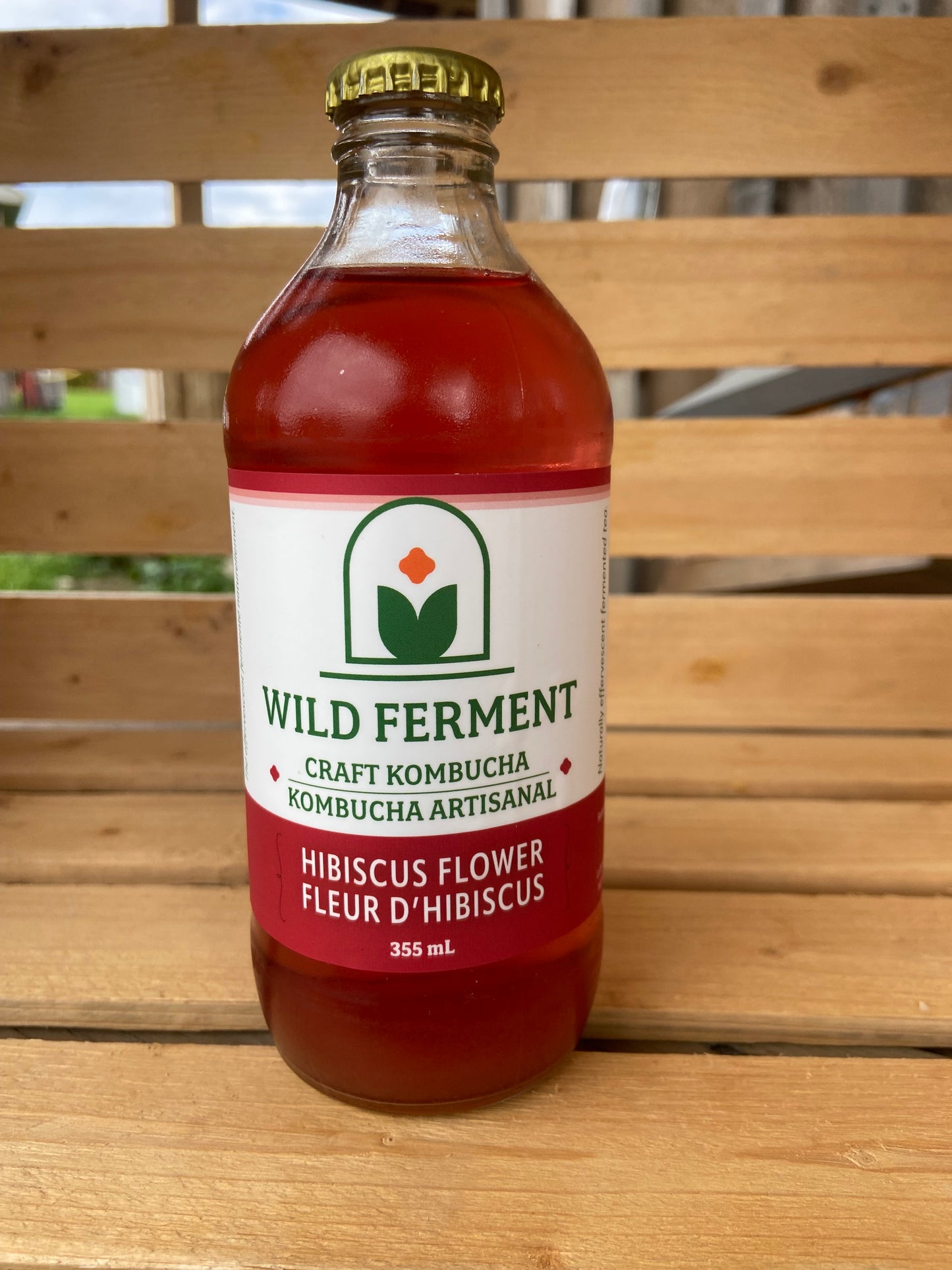 Kombucha artisanal à la fleur d'hibiscus | Ferme Rêveuse