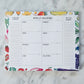 Meal and snack planner (grocery list) - 10X8 inches