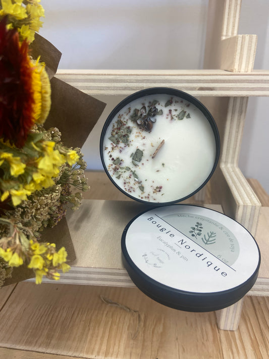 Bougie Nordique - Ferme florale Vert Sauge