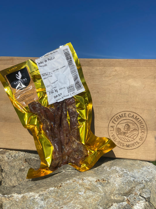 Jerky de poulet Teriyaki – Saveurs des Monts (Val-des-Monts)